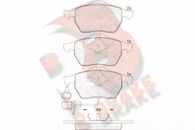R BRAKE rb1384 -  Комплект тормозных колодок, дисковый тормоз